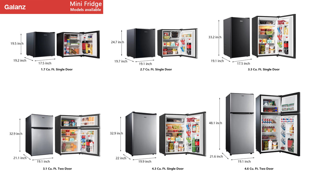 Stainless Steel Two Door Mini Refrigerator with Freezer S863