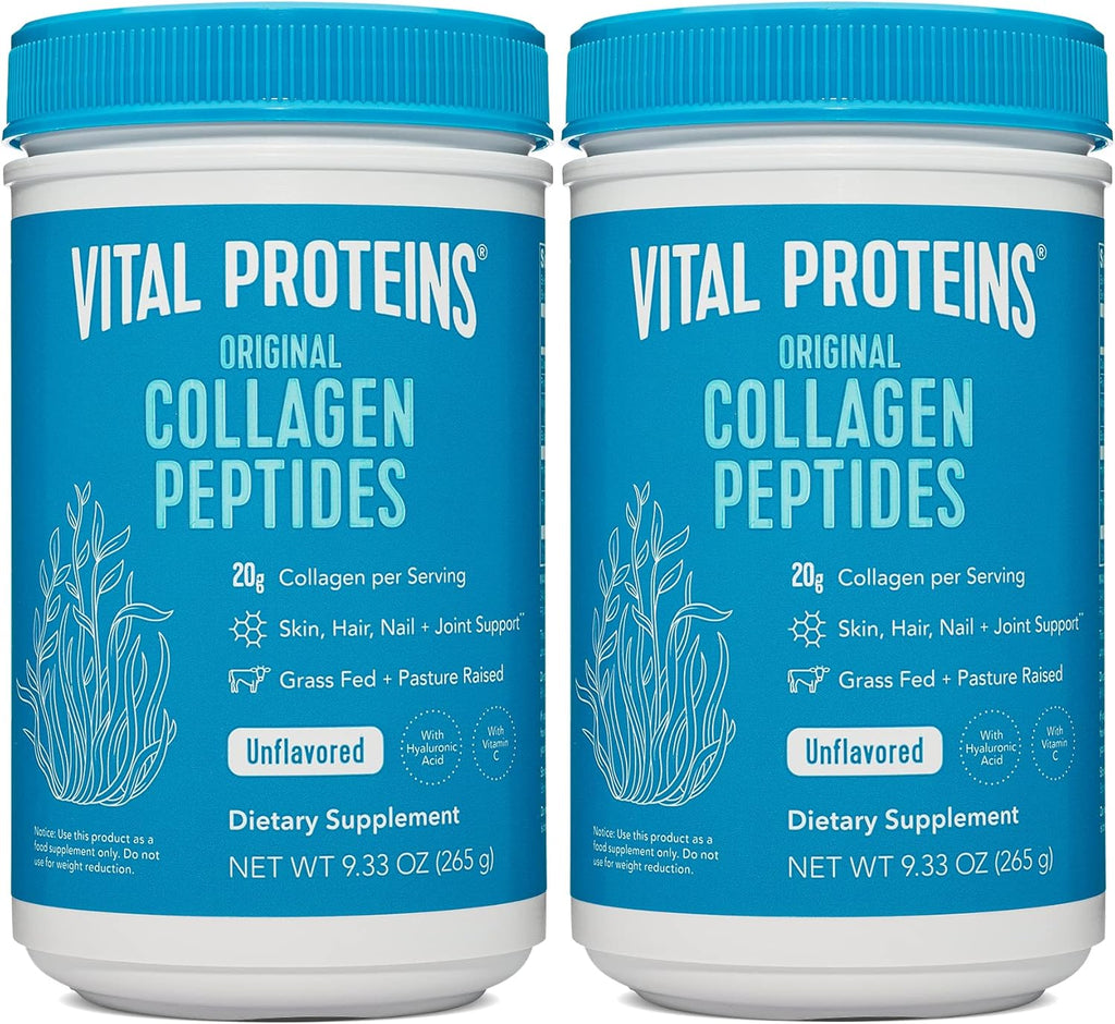 Chocolate Collagen Powder Supplement Type I III Hydrolyzed Collagen 27g per Serving 26.8 oz Canister Pack of 2 I879806