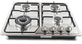 Stainless Steel 4 Burner Gas Cooktop with Cast Iron Grates G59015
