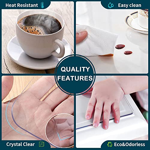 Clear PVC Table Cover Protector 28 inch F60780