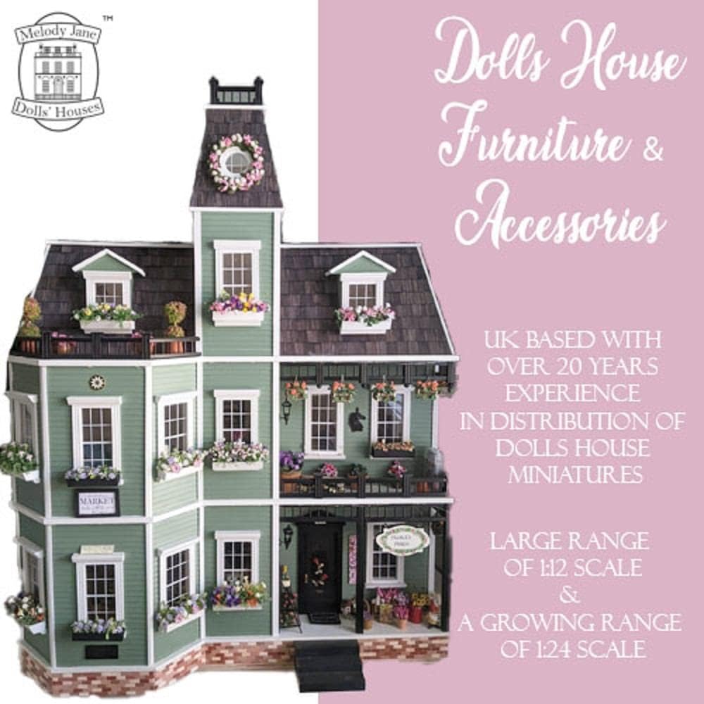 Blue Floral Miniature Furniture Set 1:12 Y54957