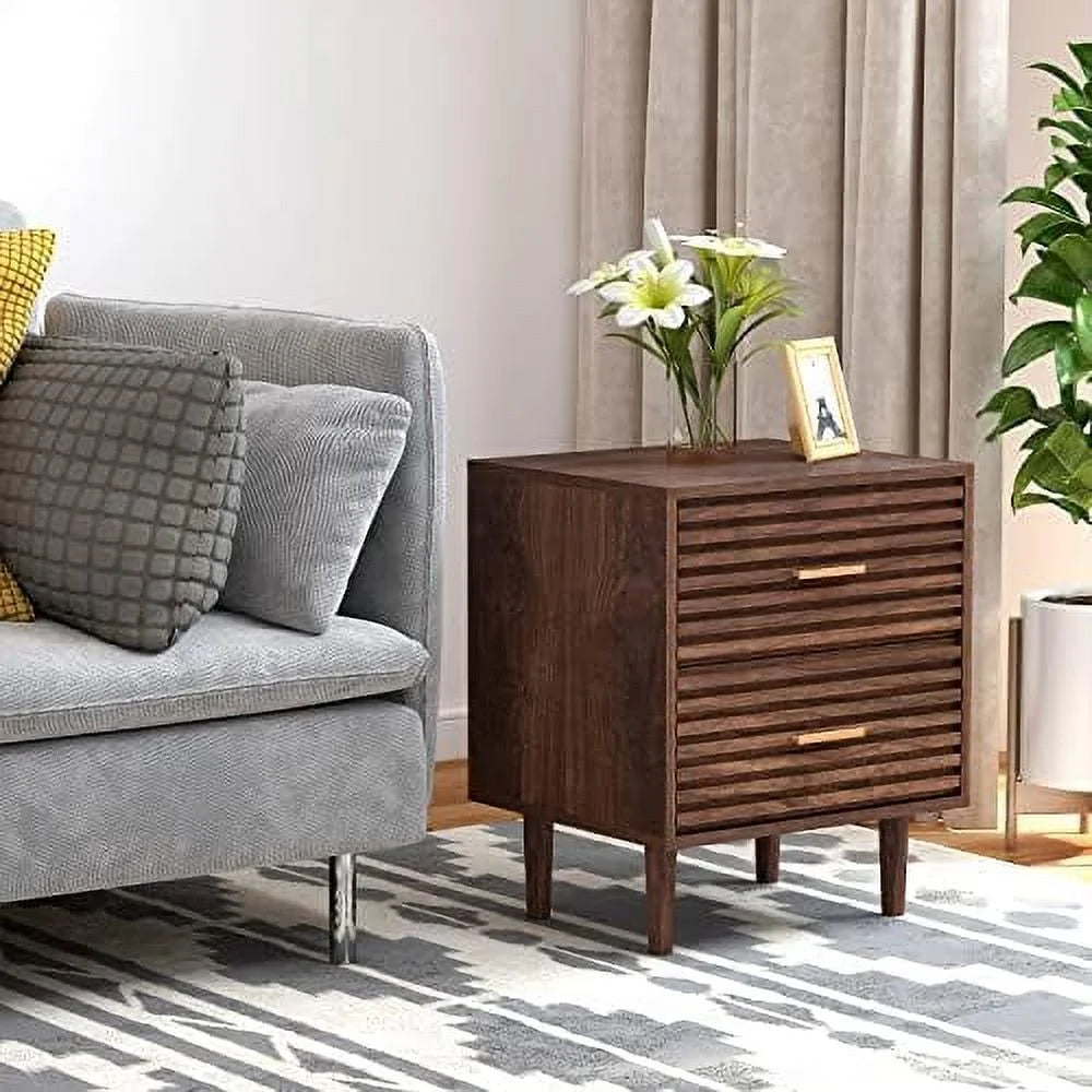 2 Drawer Solid Wood Nightstand S9166