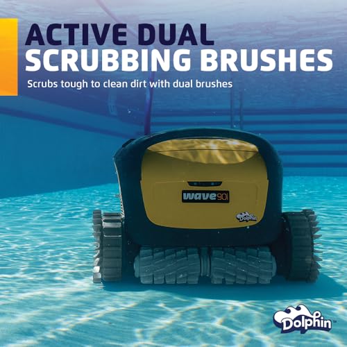 Automatic Robotic Pool Vacuum Cleaner with Remote Control and Caddy F124958