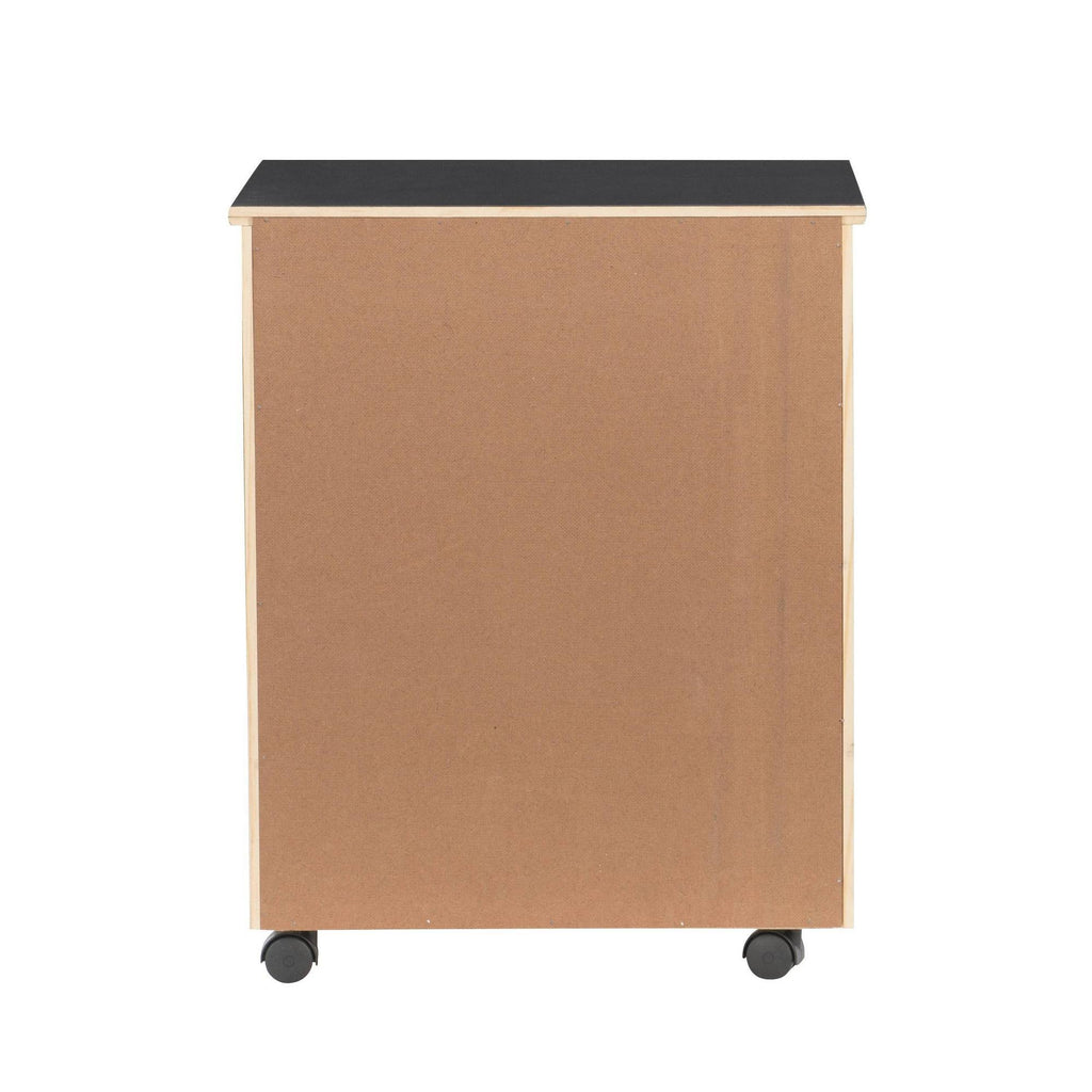 Black 6-Drawer Rolling Storage Cart H378