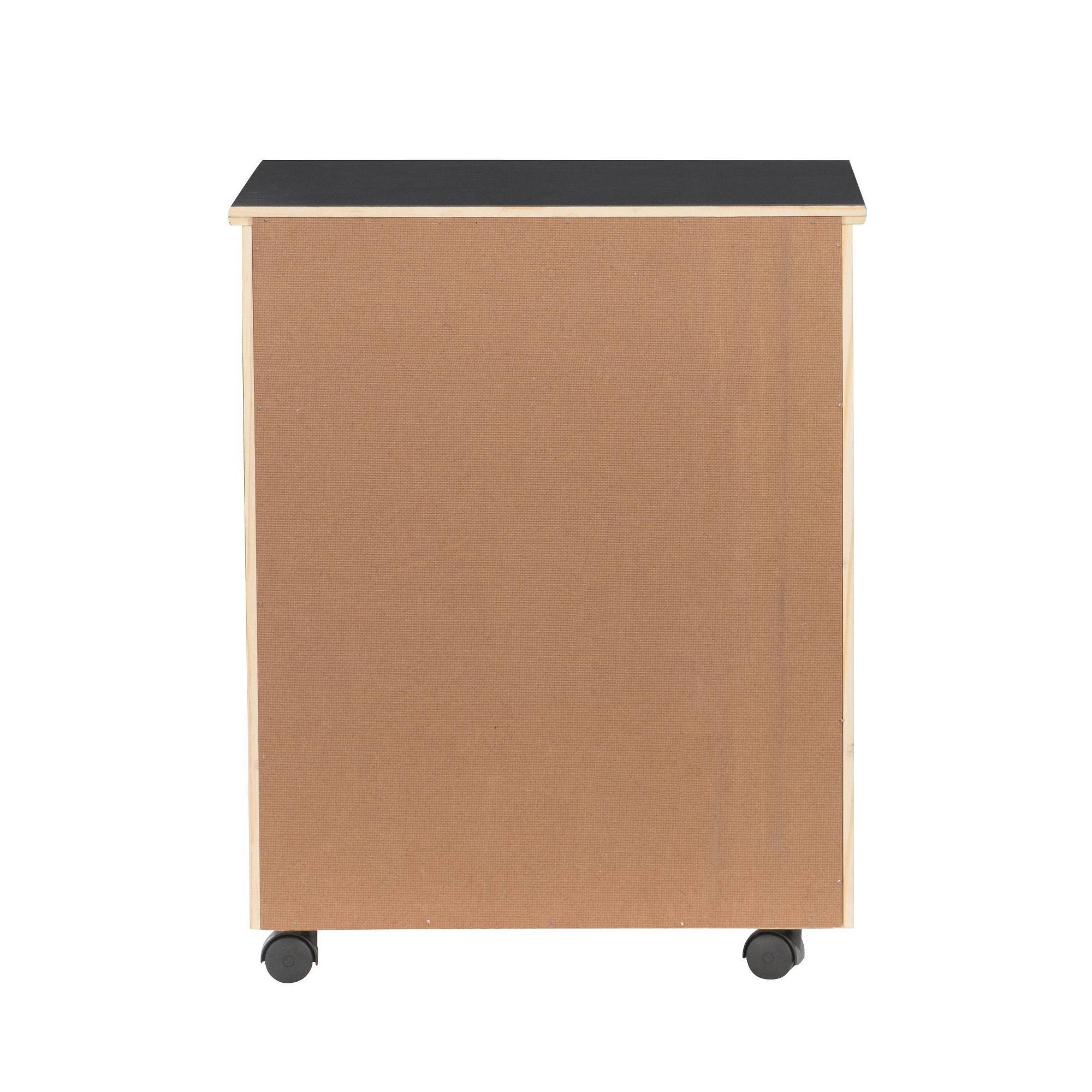 Black 6-Drawer Rolling Storage Cart H378