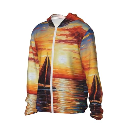 UPF 50+ Sun Protection Hoodie Jacket Quick Dry Rash Guard Long Sleeve Sun Shirt L7466