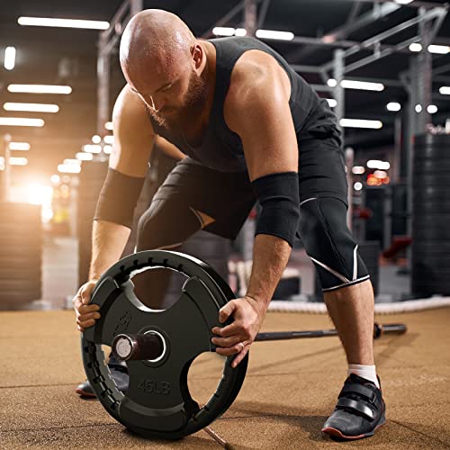 2.5-45 LB Olympic Rubber Grip Weight Plates T2989