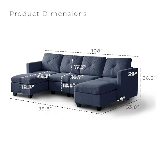 Modular Sectional Sofa, Boucle Fabric U Shaped Couch with Storage, 6 Seat K176084
