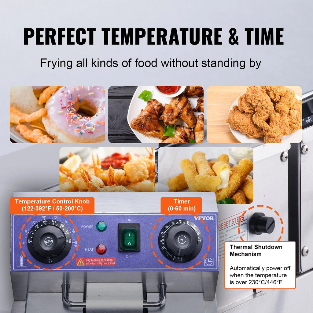 3000W Dual Tank Electric Deep Fryer V952792