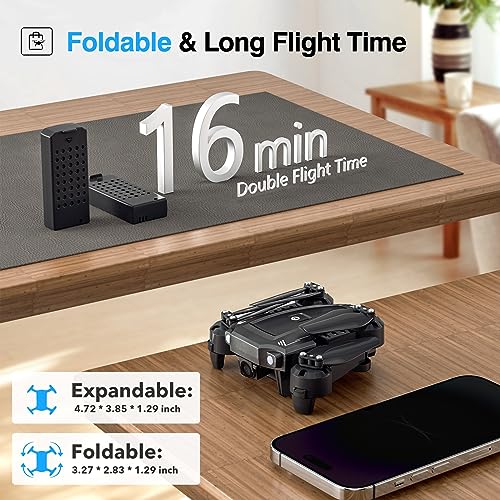 1080P Camera FPV Foldable Drone with 2 Batteries B51519