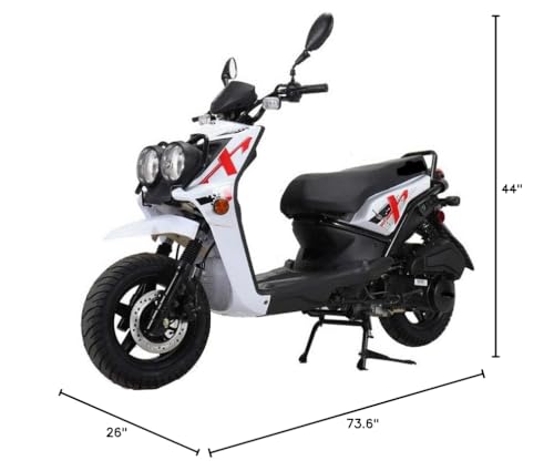 150cc Moped Scooter with 12 inch Aluminum Wheels (Black) K9714