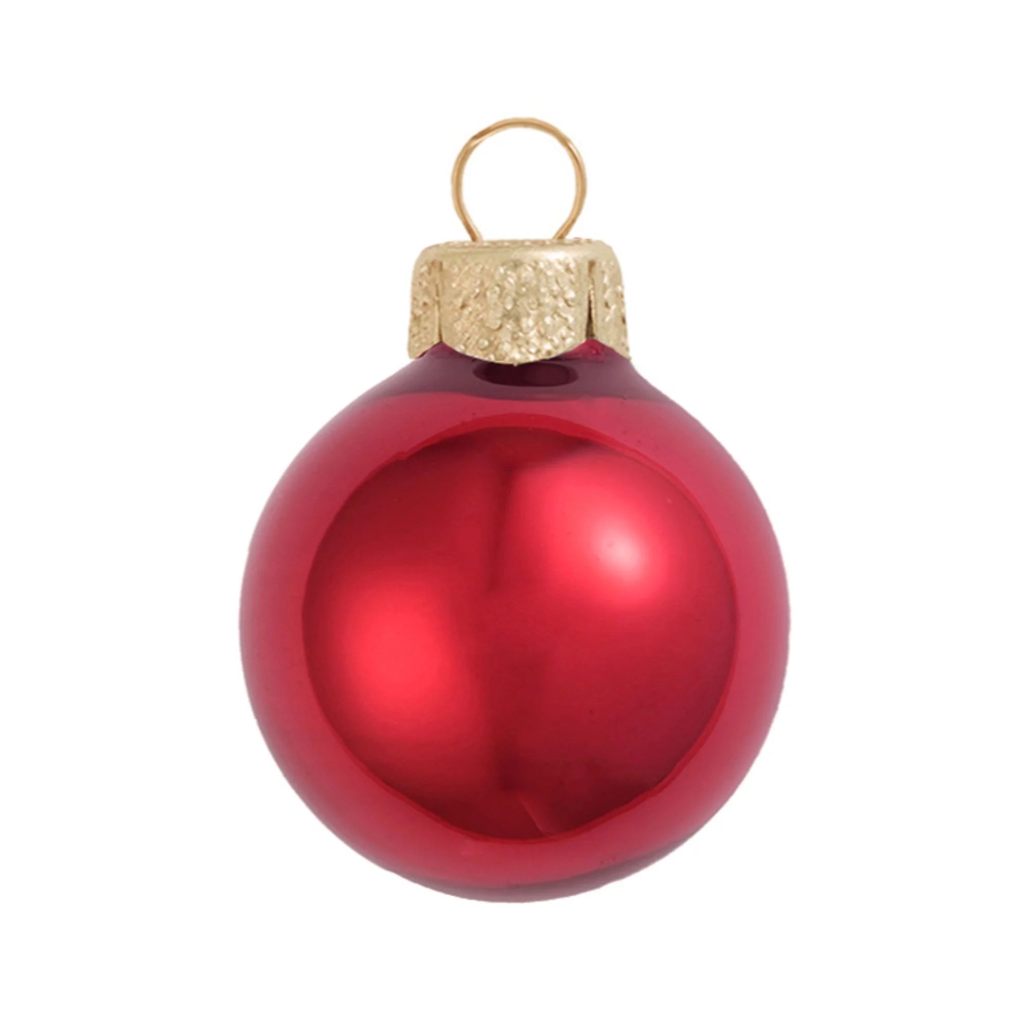 Red 2" Glass Christmas Ball Ornaments 28ct F364