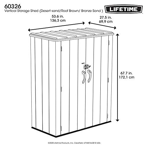 Vertical Storage Shed, Desert Sand T842546
