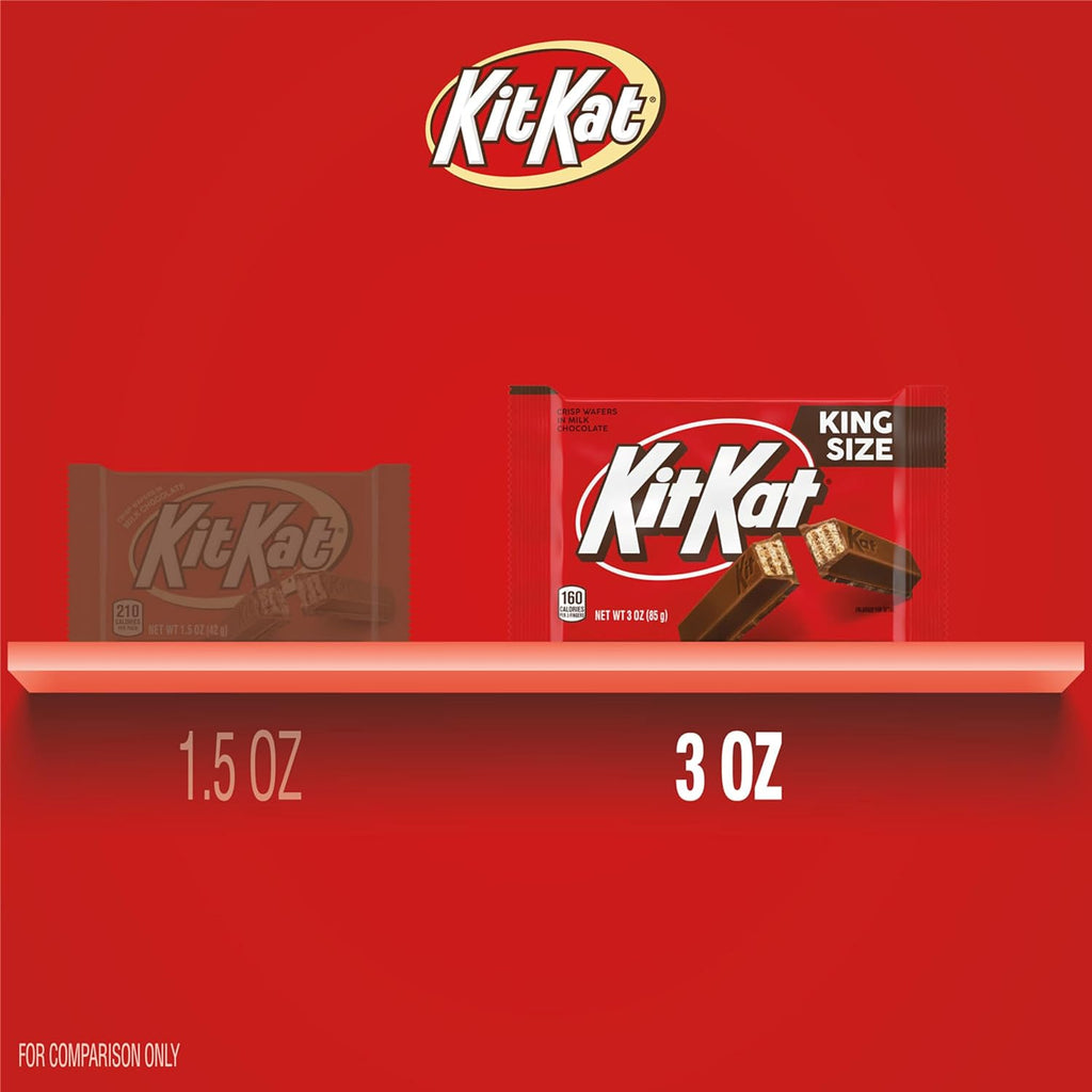 Milk Chocolate Wafer King Size Candy Bars, 3 oz (24 Count) K498