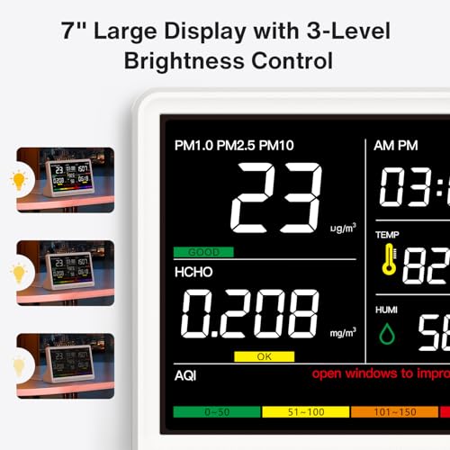 16 in 1 Air Quality Monitor with 7" Display B250