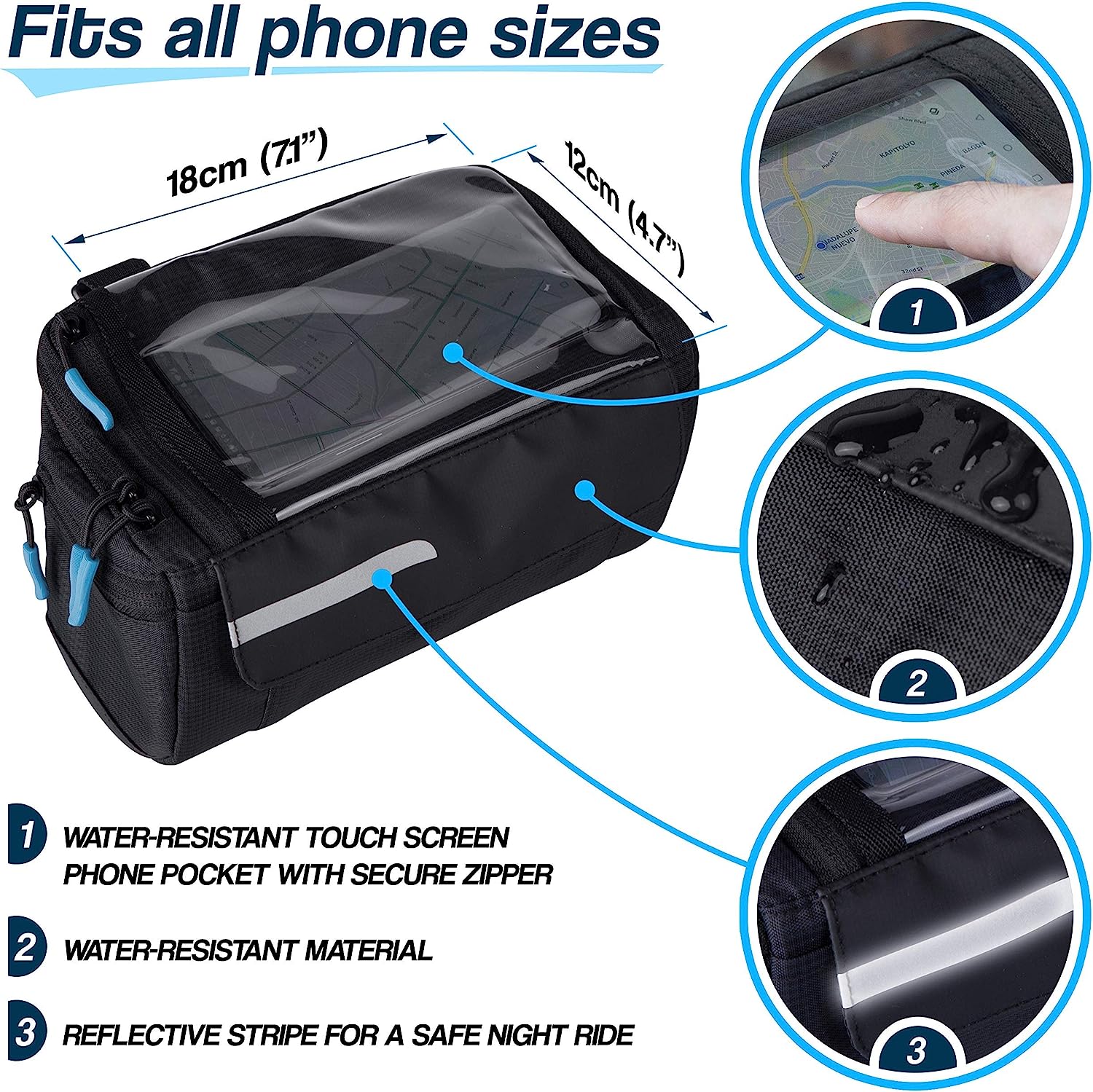 4L Waterproof Bike Handlebar Bag W3831