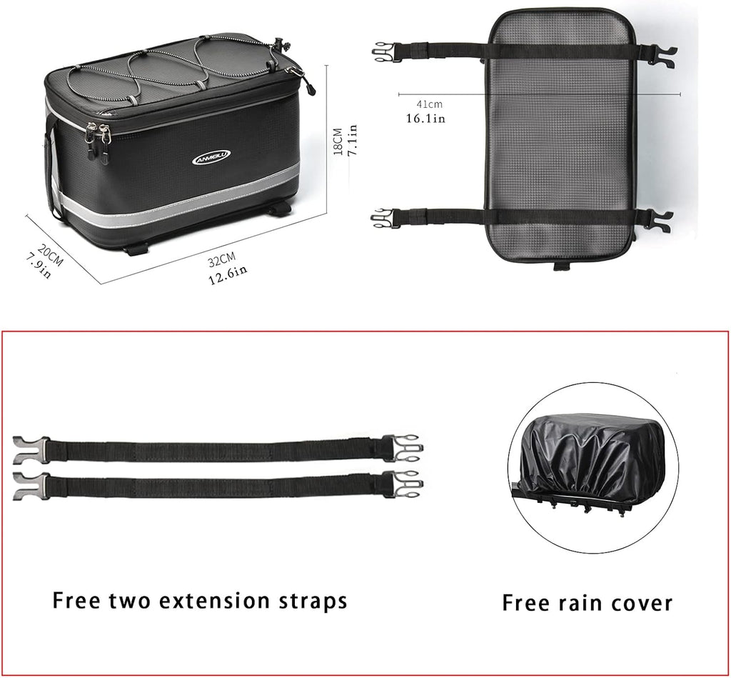 Waterproof 12 Liter Bike Rear Rack Bag R7351