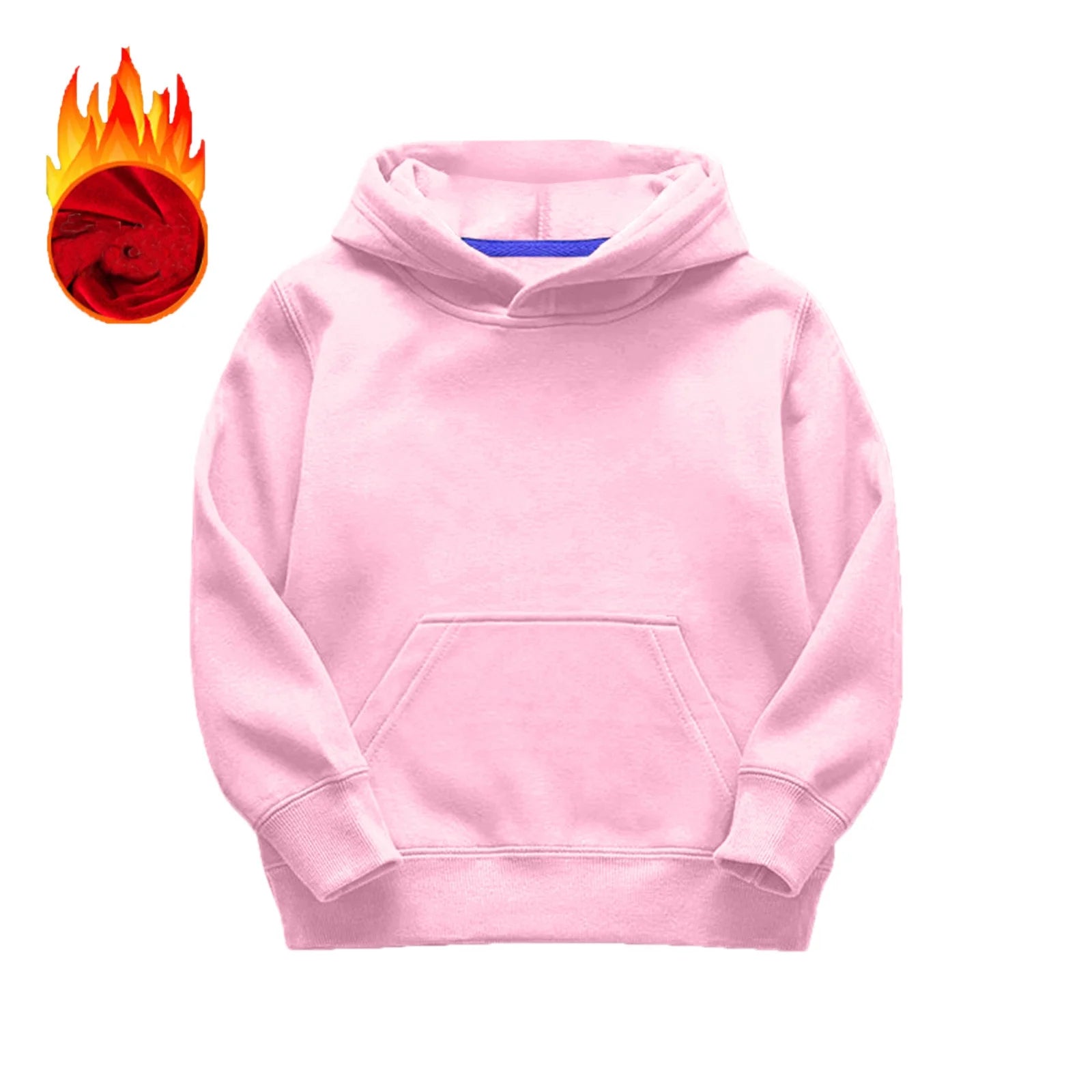 Pink Girls Hooded Pullover Sweatshirt M416