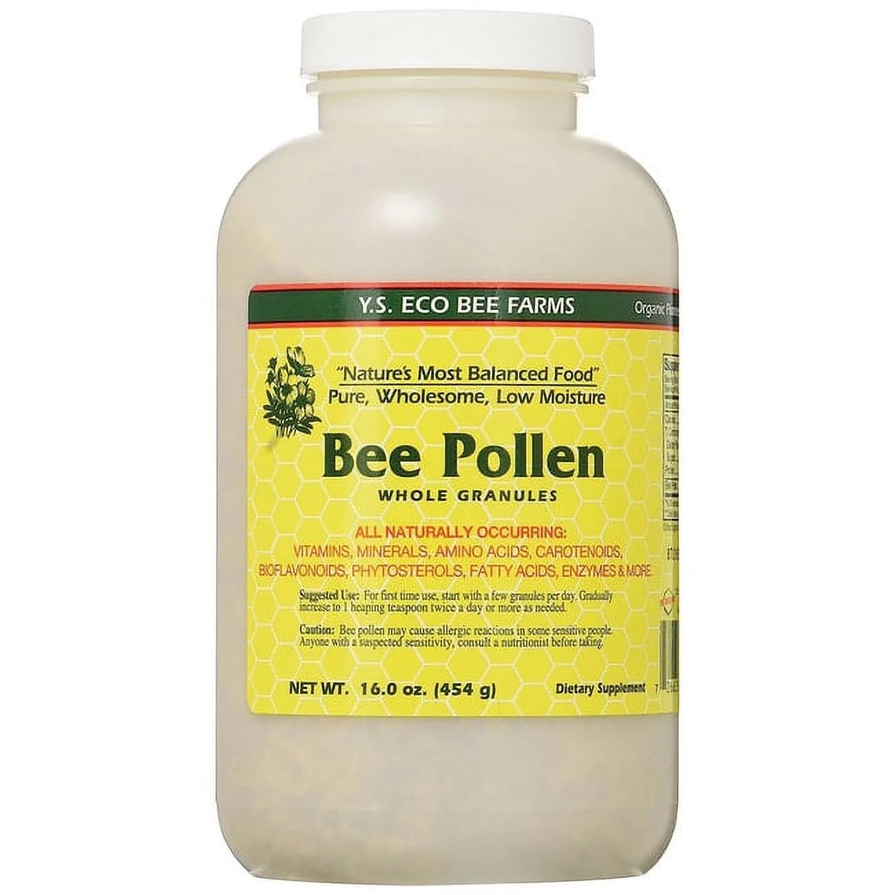 Low Moisture Bee Pollen Whole Granules 16 oz N262