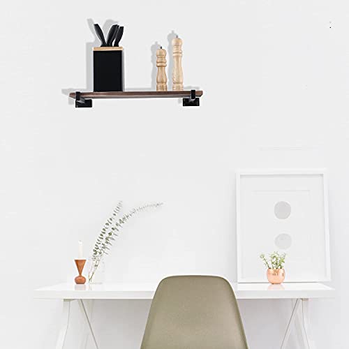 6 Pcs Black 8 Inch Industrial Iron Shelf Brackets Z531