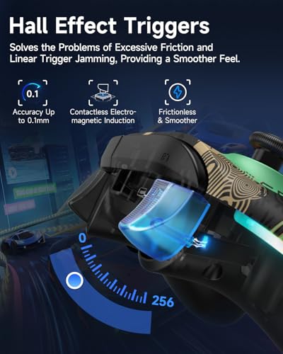 Wireless Bluetooth Controller with Hall Joysticks and RGB Lighting M80846