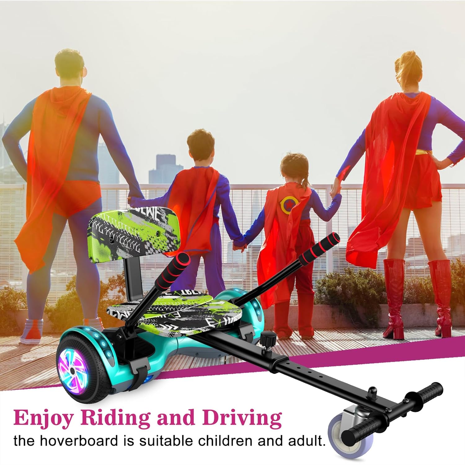 6.5 Inch Self Balancing Hoverboard with Bluetooth and LED Lights Q2354