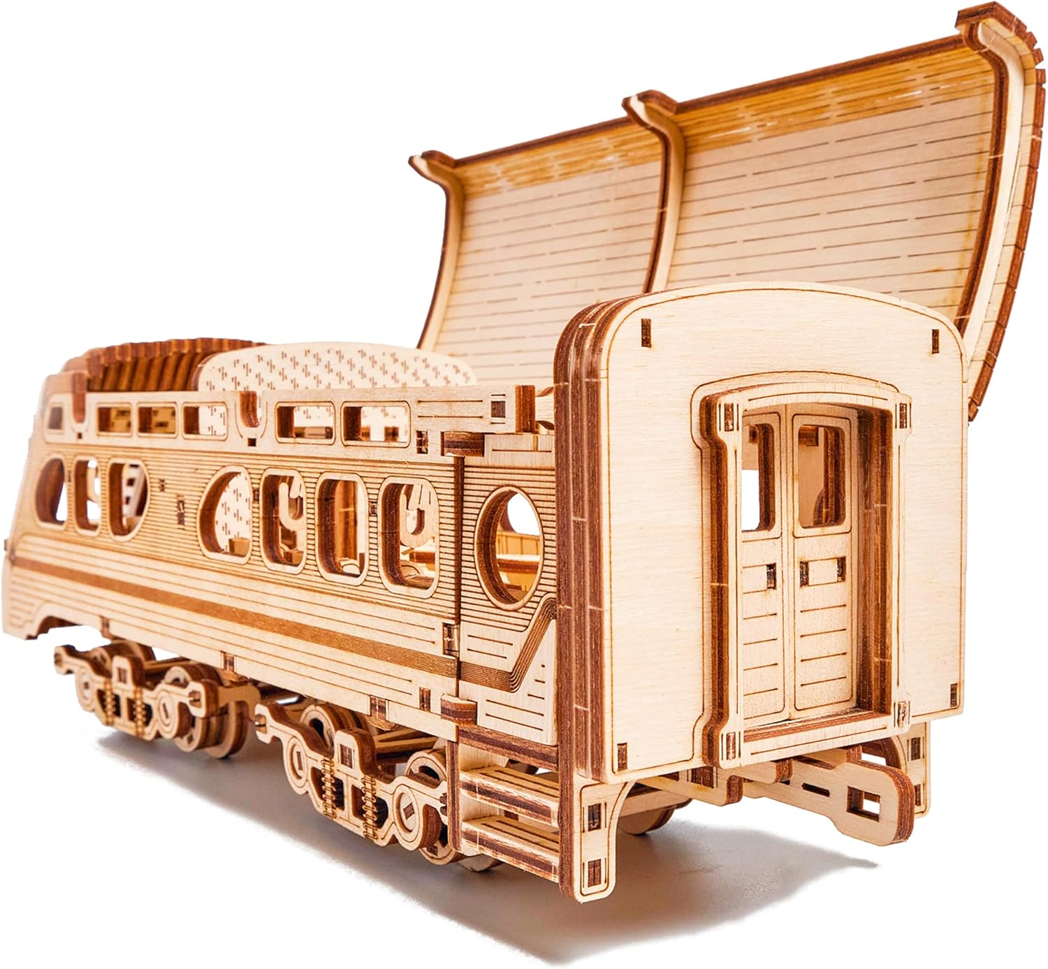 26.7x4 in Wooden Mechanical Locomotive Model Kit W69756