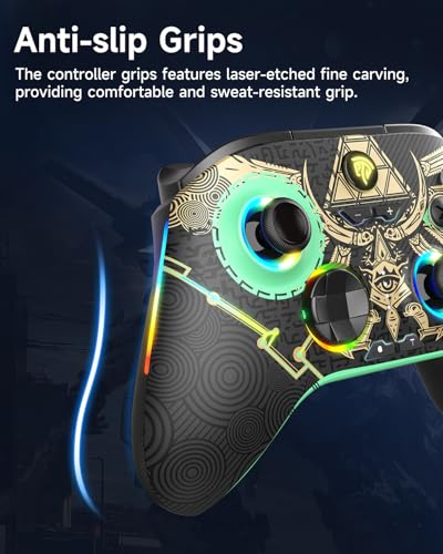 Wireless Bluetooth Controller with Hall Joysticks and RGB Lighting M80846