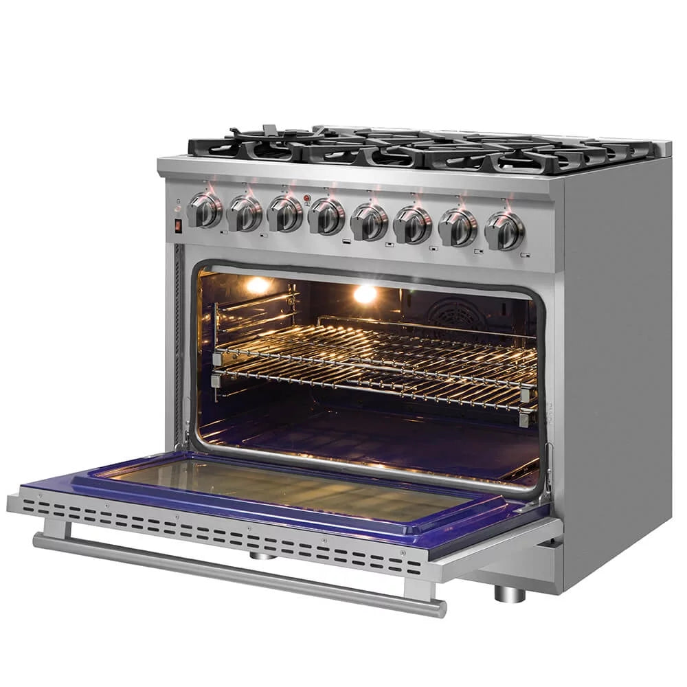 36 inch Stainless Dual Fuel Electric Gas Range C4895