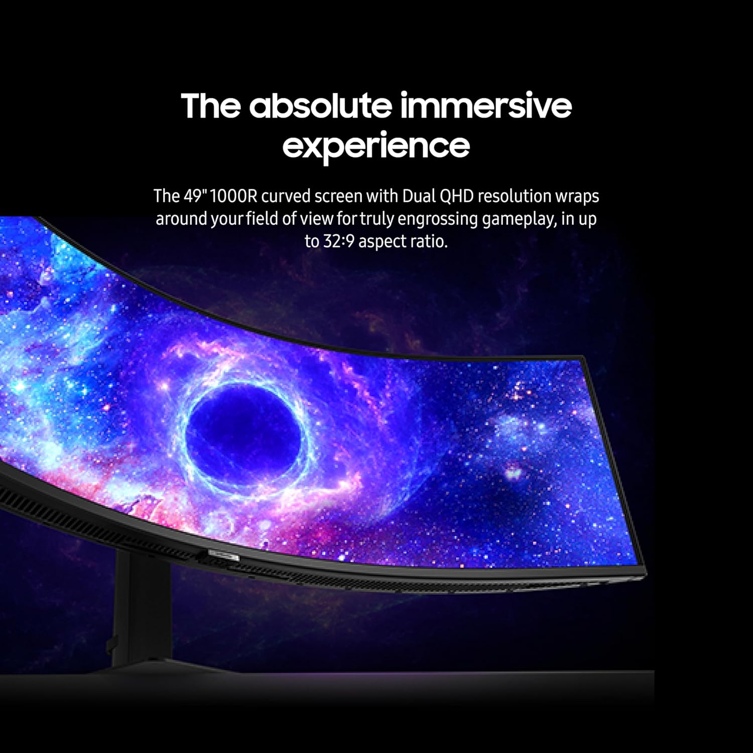 49-Inch DQHD 1000R Curved Gaming Monitor, 240Hz, Black O9537