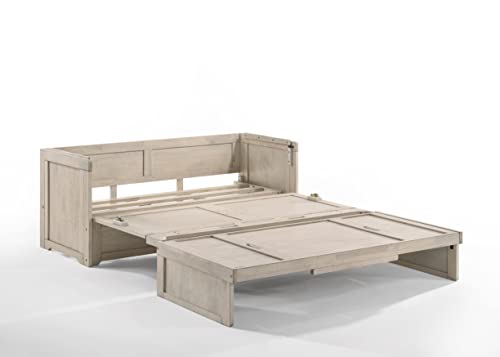 Rural Grey Twin XL Murphy Cabinet Bed with 6" Gel Memory Foam Mattress G10150