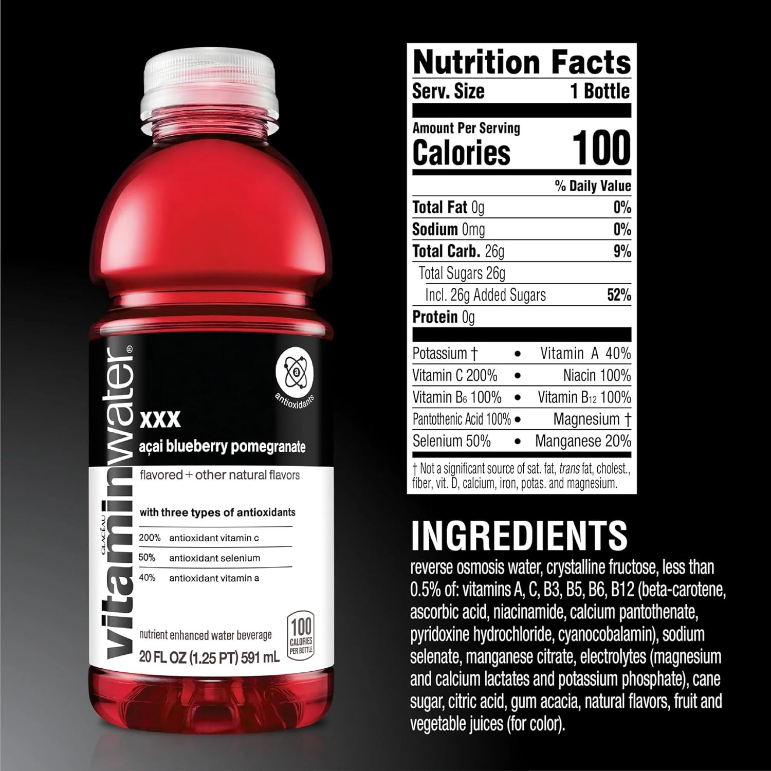 20 Fl Oz Nutrient Enhanced Flavored Water Variety Pack of 10 R64884