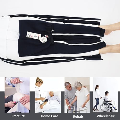 Unisex Side Zipper Patient Pants, Soft Cotton X7891
