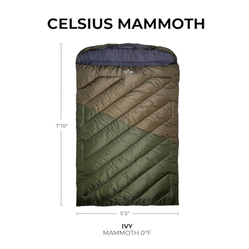 20 Degree 0 Degree Double Sleeping Bag with Compression Sack U40742