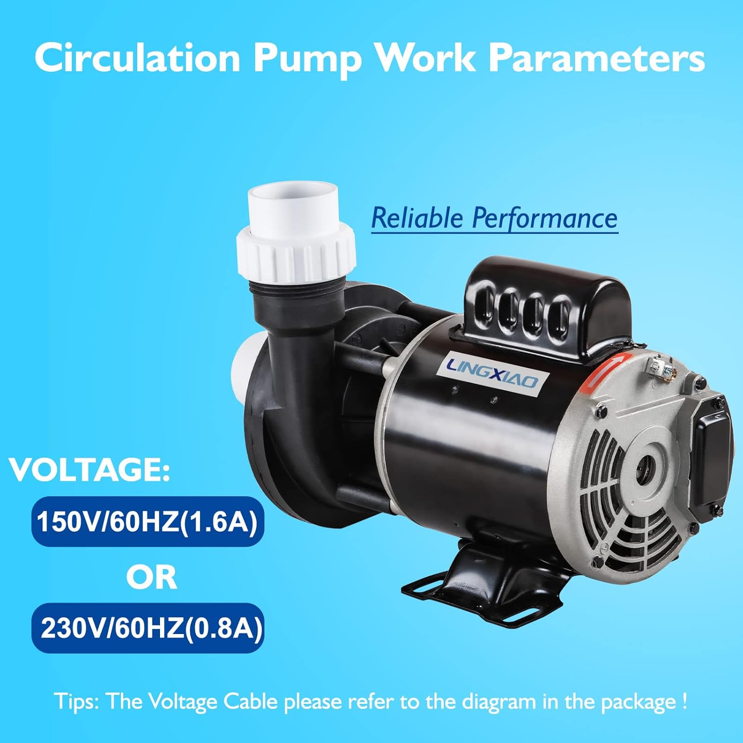 0.25HP Single Speed Hot Tub Circulating Pump, 1.5" Port P1496