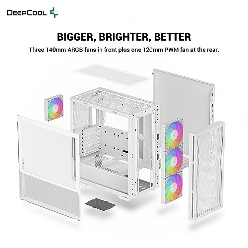 High-Airflow Mid-Tower ATX PC Case with Tempered Glass Side Panel F338750