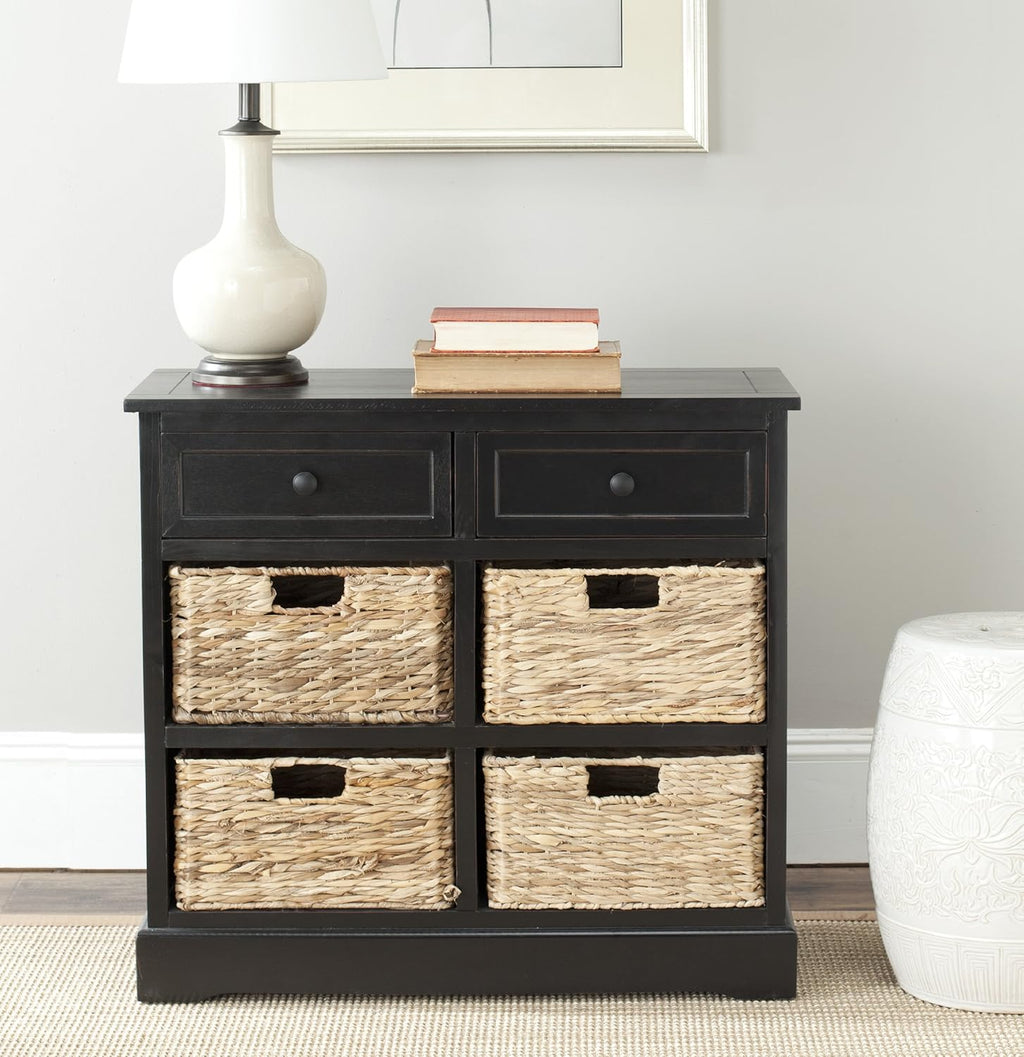 Brown Wicker Basket Storage Unit U952177