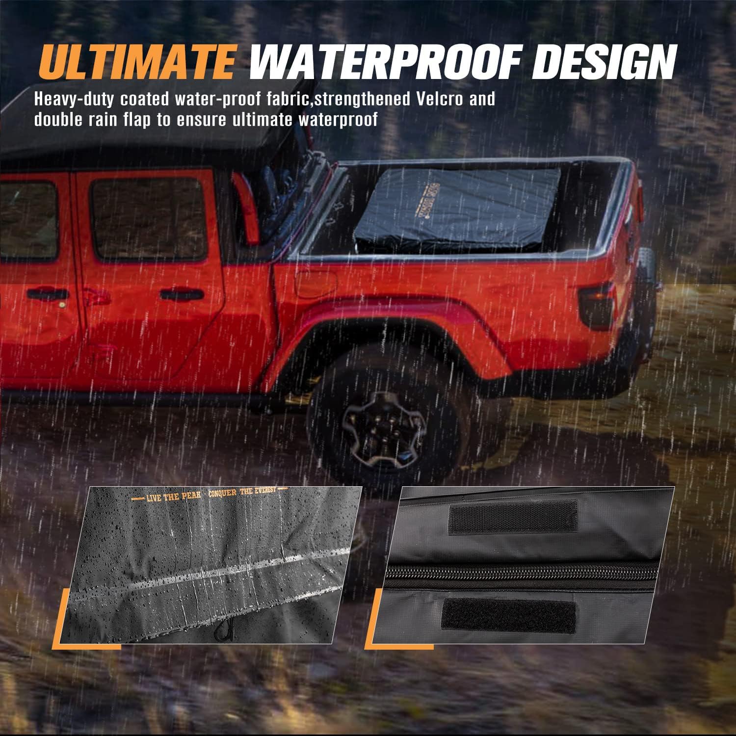 100% Waterproof Heavy Duty Truck Bed Storage Bag, 50 L x 40 W x 22 H S4993