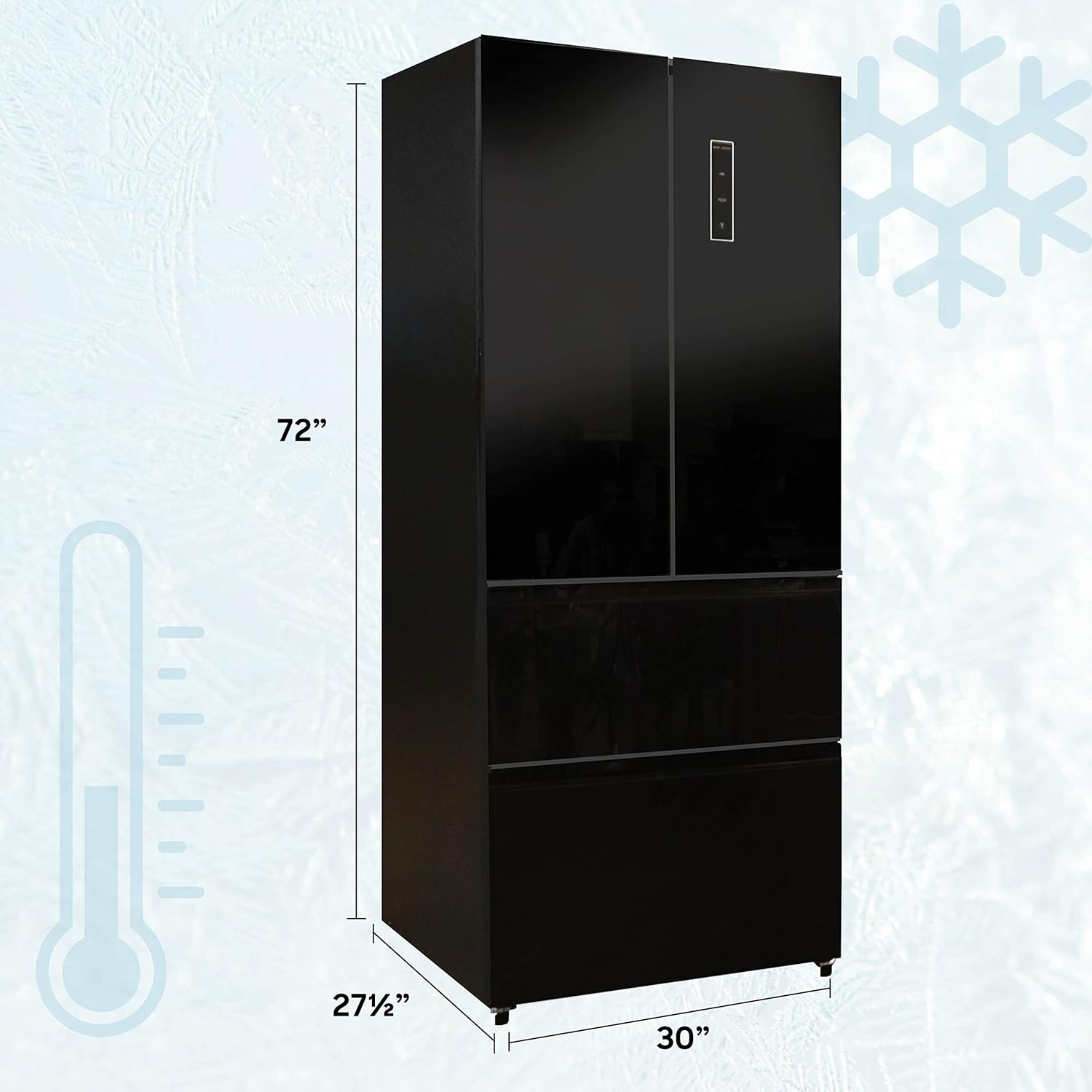 Black 30 Inch Frost Free French Door Refrigerator K91986