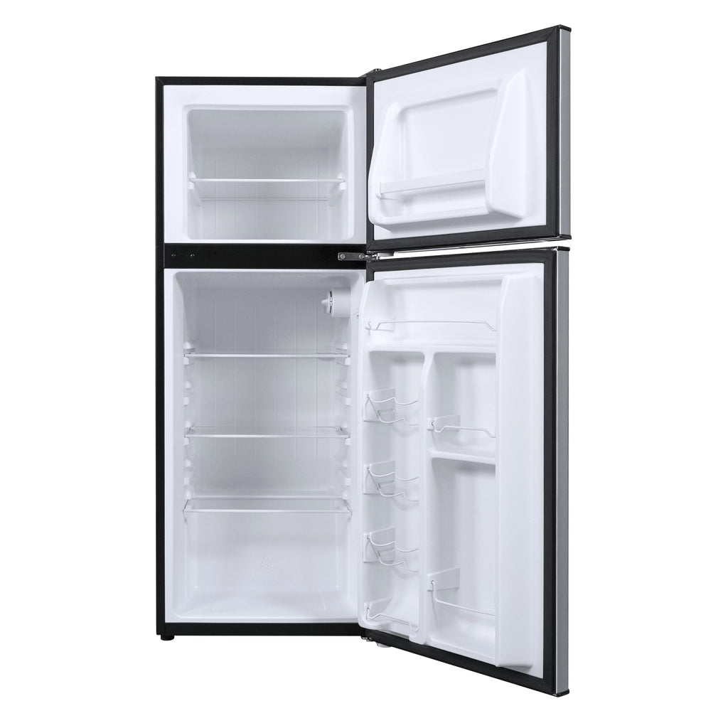 Stainless Steel Two Door Mini Refrigerator with Freezer S863