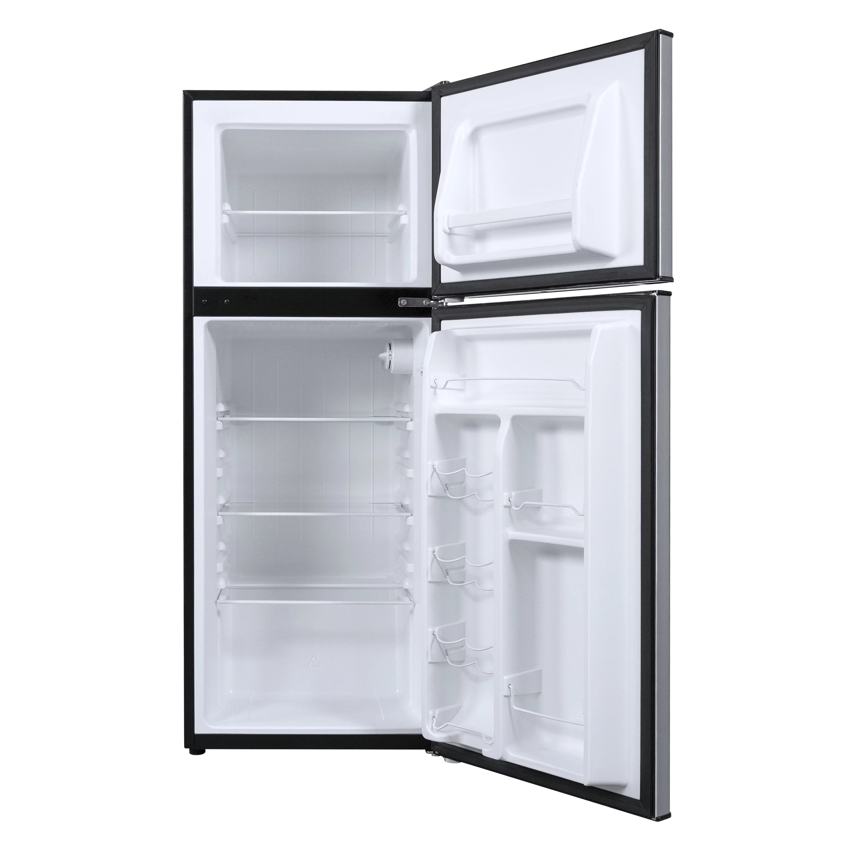 Stainless Steel Two Door Mini Refrigerator with Freezer S863