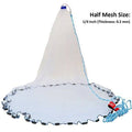 4ft/6ft/8ft/10ft/12ft Radius 1/4 inch Mesh Size Fishing Cast Net H36667