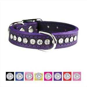 Leather Crystal Dog Collar I708724