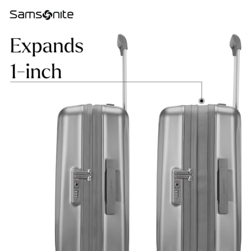 Silver Shimmer 19" Lightweight Hardside Carry-On Luggage E8684
