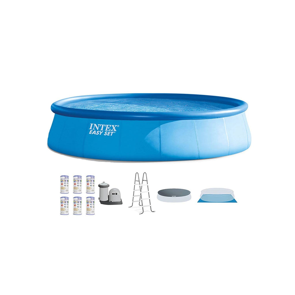 18 x 48 x 22 Inflatable Above Ground Pool Set with Filter Cartridge H417034