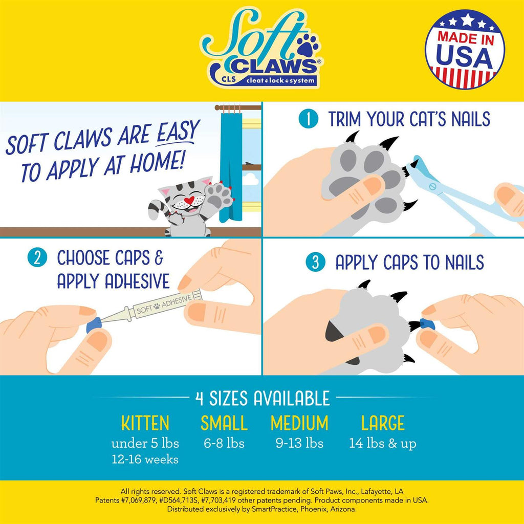 Soft Claws Nail Caps for Cats H714