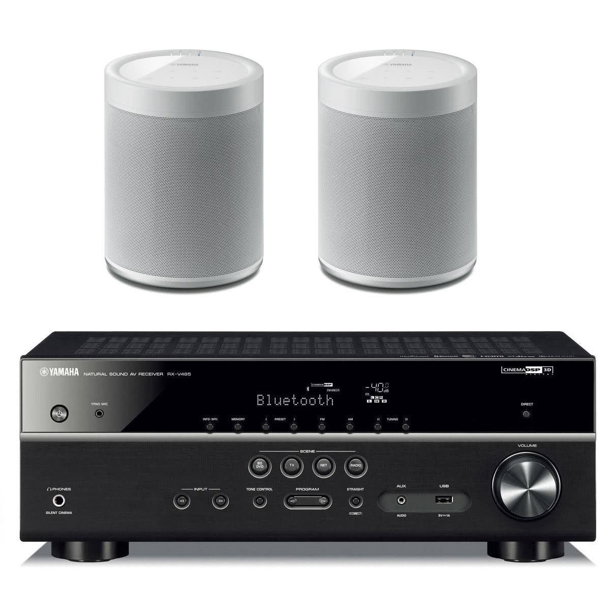 5.1 Channel AV Network Receiver with Wireless Speakers (White) Y8306