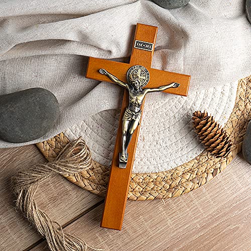 10.7 Inch Wooden Wall Cross Z479