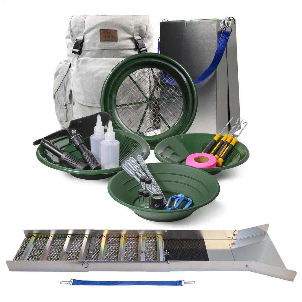 Aluminum Folding Sluice Box and Backpack for Gold Prospecting W558