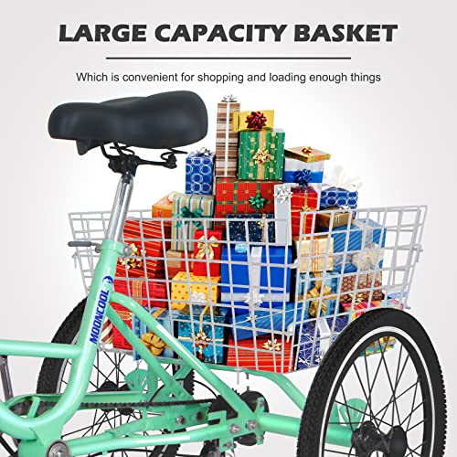 7 Speed 20/24/26 Inch Folding Tricycle with Large Basket P6286